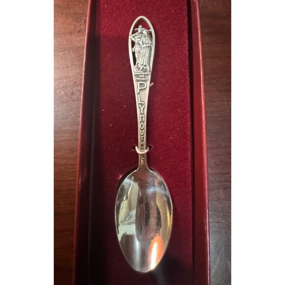 Vintage Bates & Klinke Sterling Silver Plymouth Mass. Spoon 4¼" New in Box - Picture 6 of 6